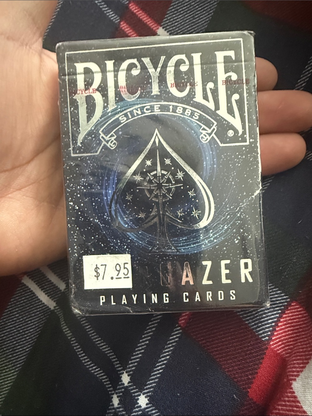 Star Gazer Bicycle Playing Cards - Black/Blue